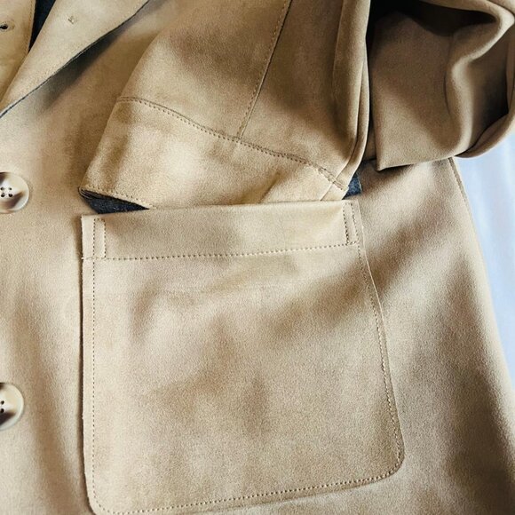 Faux suede jacket with pockets - Picture 10 of 11